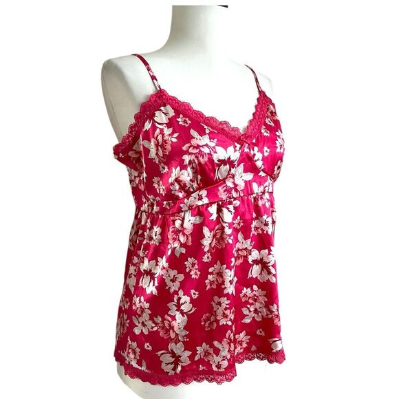 Marilyn Monroe Y2K Floral Babydoll Tank Top M Pink Fairy Festival Whimsigoth - Picture 1 of 12